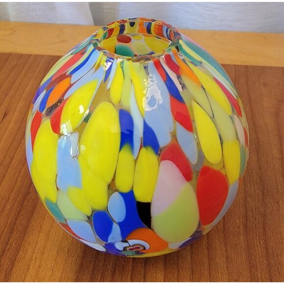 Signed Murano Millefiori Bud Vase – Imperio Rossi – Vetro Artistico #033 –... - Picture 9 of 11